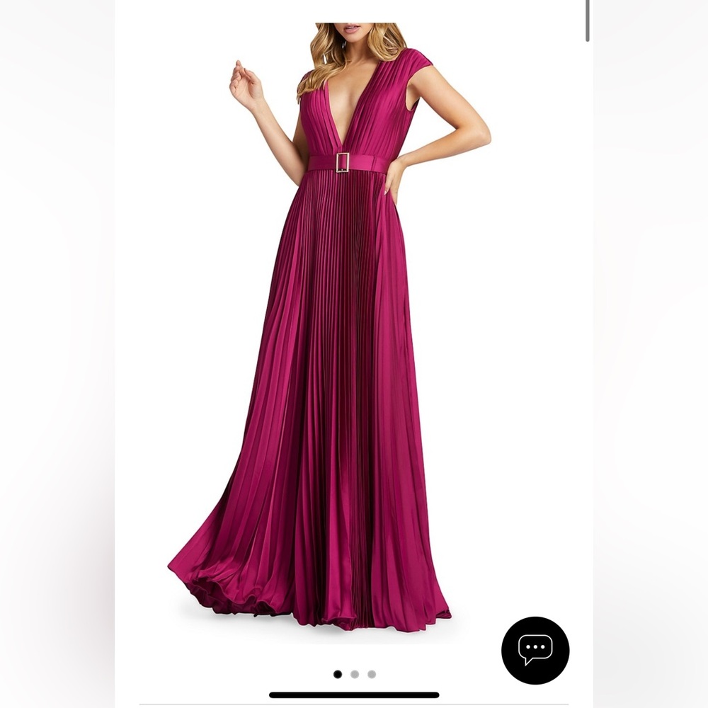 Ieena Satin Pleated Gown